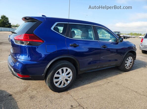 5N1AT2MV5HC849706 2017 NISSAN ROGUE Синий Задняя правая четверть