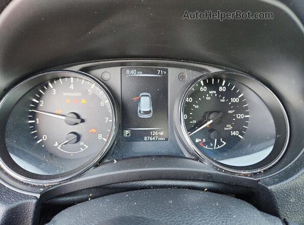 5N1AT2MV5HC849706 2017 NISSAN ROGUE Синий Вид щитка приборов