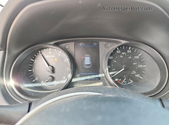 5N1AT2MV5KC731906 2019 NISSAN ROGUE Silver Вид щитка приладів