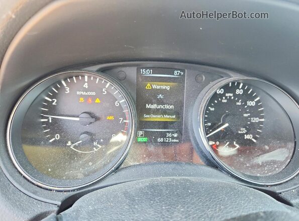 5N1AT2MV7HC896798 2017 NISSAN ROGUE Серебряный Вид щитка приборов