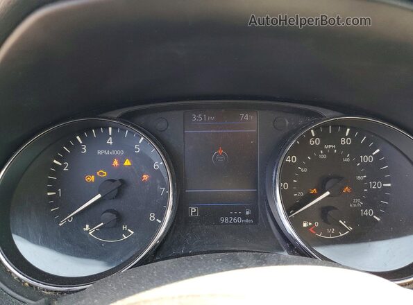 5N1AT2MV7LC750412 2020 NISSAN ROGUE Зеленый Вид щитка приборов