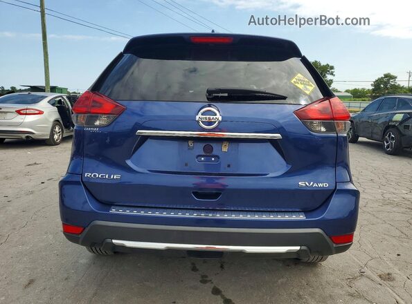5N1AT2MV8HC869609 2017 NISSAN ROGUE Blue უკანა ხედი