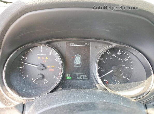 5N1AT2MV9HC799151 2017 NISSAN ROGUE Silver Instrument cluster view