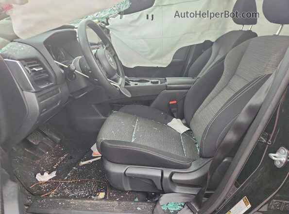 5N1AT3ABXMC752429 2021 NISSAN ROGUE Black Вид салону спереду