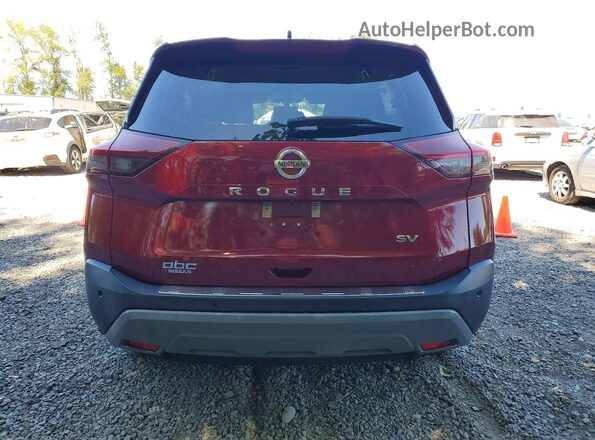 5N1AT3BA2MC747859 2021 NISSAN ROGUE Red Vista trasera