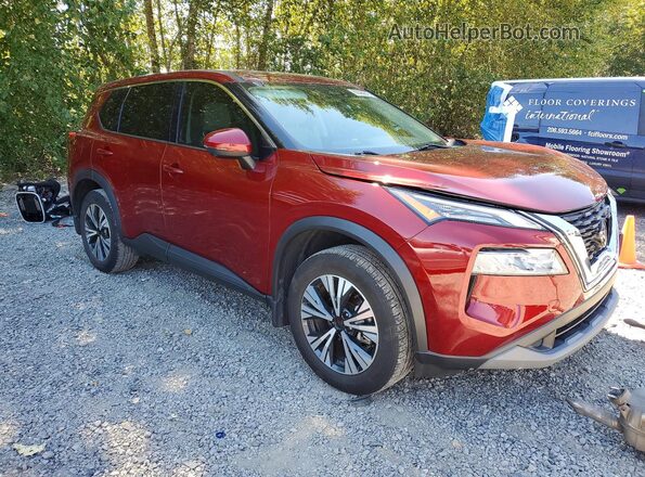 5N1AT3BA2MC747859 2021 NISSAN ROGUE Red Delantero derecho