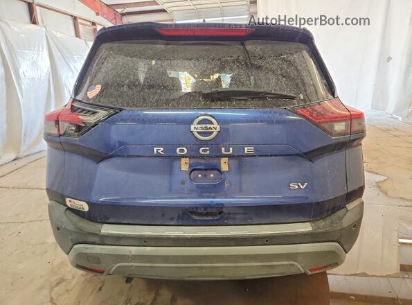 5N1AT3BA9MC725051 2021 NISSAN ROGUE Blue Widok z tyłu