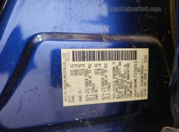 5N1AT3BA9MC725051 2021 NISSAN ROGUE Blue Widok komory silnika