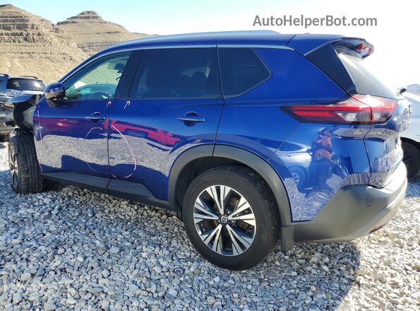5N1AT3BA9MC809628 2021 NISSAN ROGUE Blue უკანა მარცხენა
