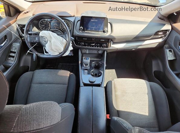 5N1AT3BB6MC704098 2021 NISSAN ROGUE Blue Widok deski rozdzielczej