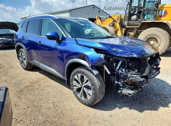 5N1AT3BB6MC704098 2021 NISSAN ROGUE Blue Przód prawy