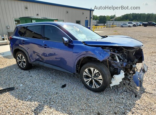 5N1AT3BB7MC733903 2021 NISSAN ROGUE Blue Передня права чверть