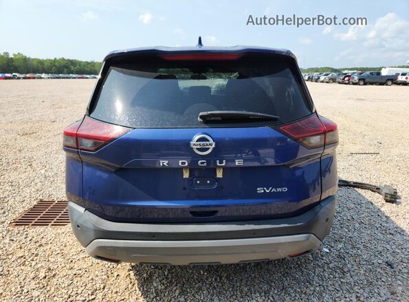 5N1AT3BB7MC733903 2021 NISSAN ROGUE Blue Вид ззаду