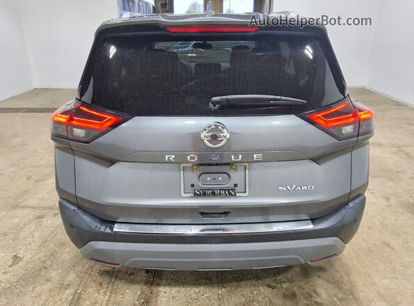 5N1AT3BB8MC677311 2021 NISSAN ROGUE Silver Вид ззаду