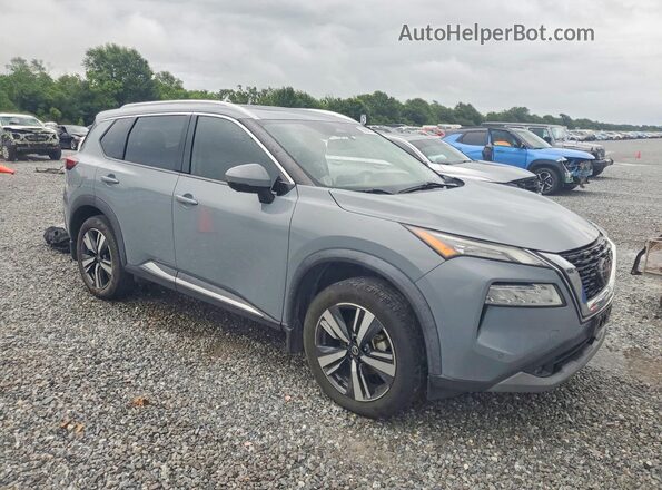 5N1AT3CA2MC779645 2021 NISSAN ROGUE Gray Delantero derecho
