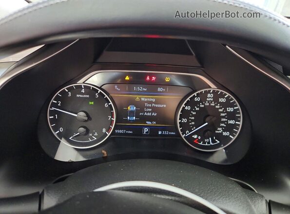 5N1AZ2MH1JN106883 2018 NISSAN MURANO Black Սարքավորումների վահանակի տեսք
