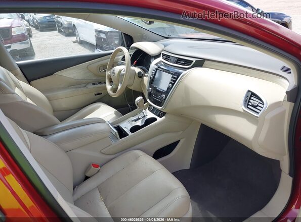 5N1AZ2MH3HN139846 2017 NISSAN MURANO Бордовый Вид салона спереди