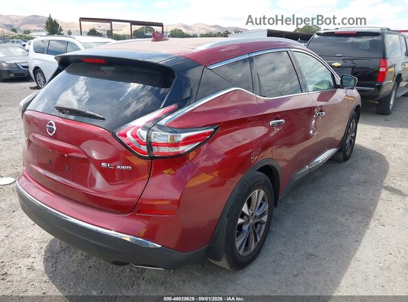 5N1AZ2MH3HN139846 2017 NISSAN MURANO Бордовый Задняя правая четверть