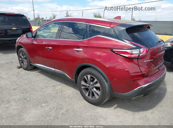 5N1AZ2MH3HN139846 2017 NISSAN MURANO Бордовый Задняя левая четверть