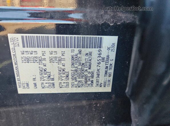 5N1BT3AB5PC765369 2023 NISSAN ROGUE Black Սալոնի 360 աստիճան տեսք