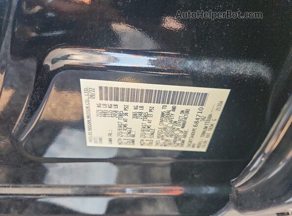 5N1BT3ABXPC684710 2023 NISSAN ROGUE Black VIN կոդի պիտակի տեսք