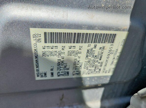 5N1BT3BA1PC692653 2023 NISSAN ROGUE Серебряный Вид наклейки с VIN-кодом
