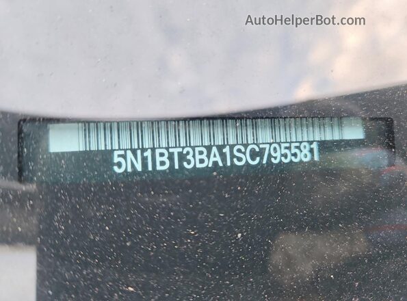 5N1BT3BA1SC795581 2025 NISSAN ROGUE Черный Вид наклейки с VIN-кодом