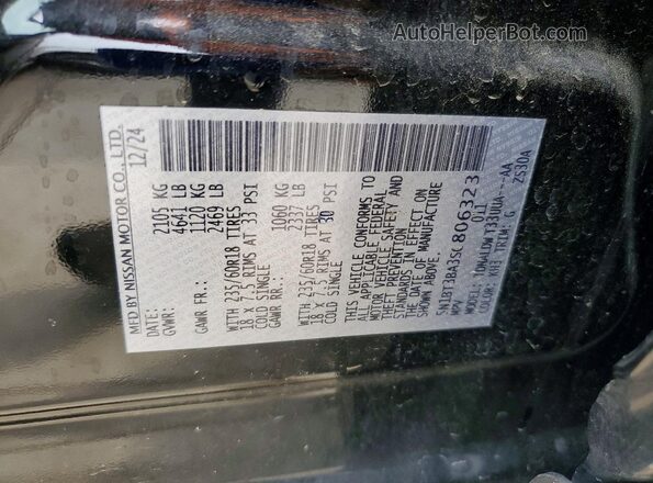 5N1BT3BA3SC806323 2025 NISSAN ROGUE Черный Вид наклейки с VIN-кодом