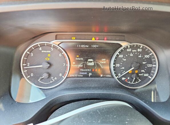 5N1BT3BA6NC683315 2022 NISSAN ROGUE Black Вид щитка приладів