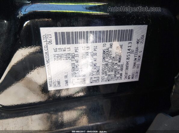 5N1BT3BB9PC851413 2023 NISSAN ROGUE Black Вид підкапотного простору