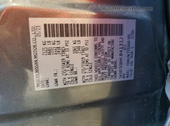 5N1BT3CBXPC841312 2023 NISSAN ROGUE Серебряный Панорамный вид салона 360°
