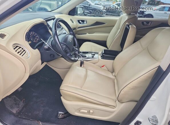 5N1DL0MM1KC513714 2019 INFINITI QX60 White წინა სალონის ხედი