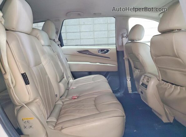 5N1DL0MM2KC564042 2019 INFINITI QX60 White Vista interior trasera