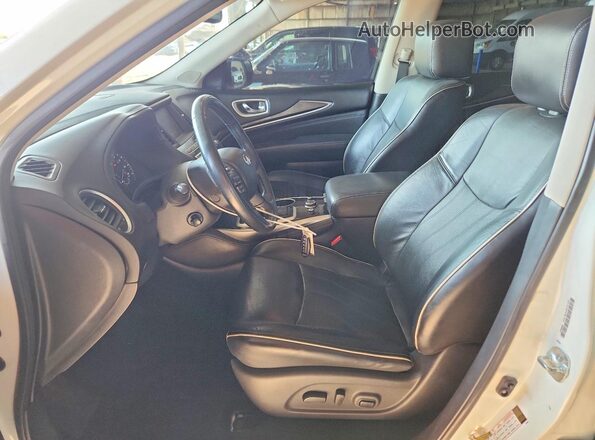5N1DL0MM5HC518195 2017 INFINITI QX60 White Widok wnętrza z przodu