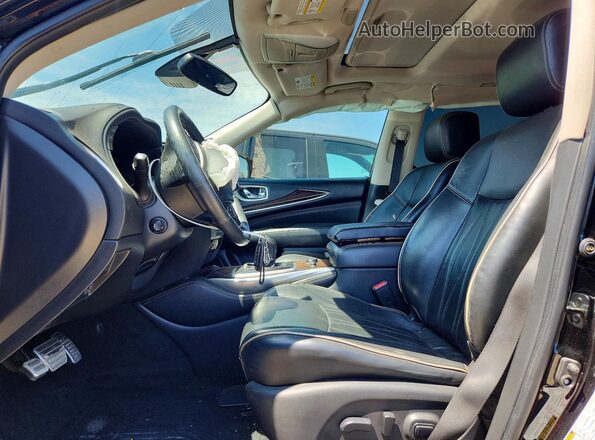 5N1DL0MM5KC517944 2019 INFINITI QX60 Black Widok wnętrza z przodu