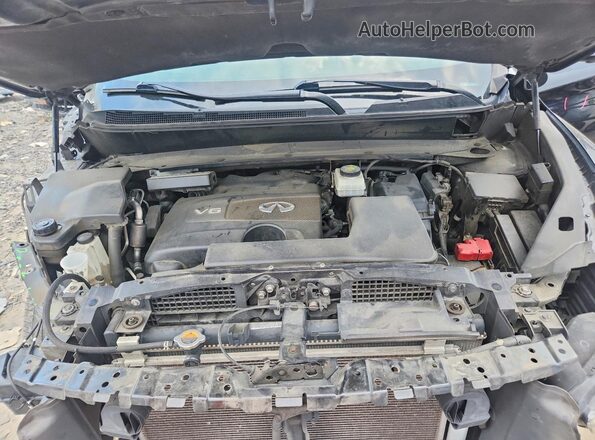 5N1DL0MM6HC501535 2017 INFINITI QX60 Black Vista del compartimento del motor