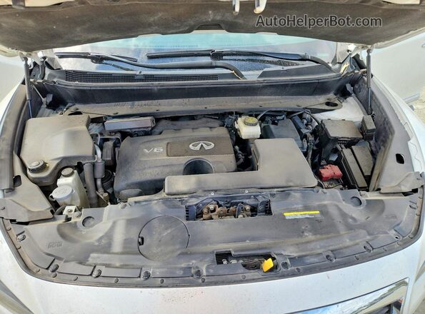 5N1DL0MM7HC524306 2017 INFINITI QX60 White Vista del compartimento del motor