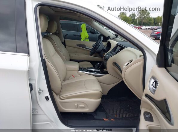 5N1DL0MM8HC557282 2017 INFINITI QX60 White Widok wnętrza z przodu