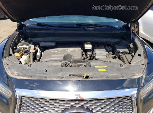 5N1DL0MMXKC520435 2019 INFINITI QX60 Black Vista del compartimento del motor