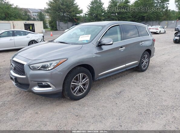 5N1DL0MN1JC504518 2018 INFINITI QX60 Gray Առջևի ձախ երեք քառորդ տեսարան