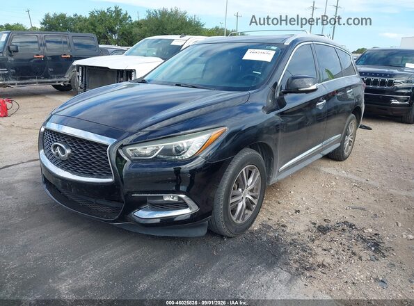 5N1DL0MN2KC524309 2019 INFINITI QX60 Black Առջևի ձախ երեք քառորդ տեսարան