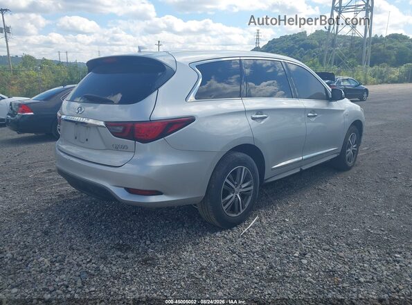 5N1DL0MN2KC564471 2019 INFINITI QX60 Silver Задня права чверть