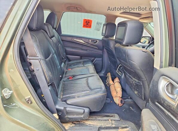 5N1DL0MN5HC501714 2017 INFINITI QX60 Green Vista de los asientos traseros