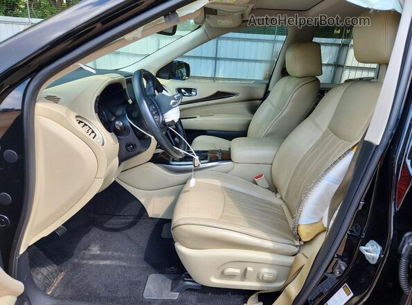 5N1DL0MN7HC507109 2017 INFINITI QX60 Black Widok wnętrza z przodu