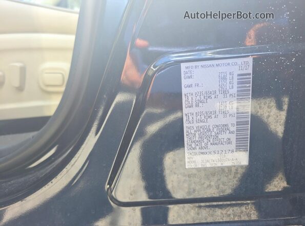 5N1DL0MNXJC512178 2018 INFINITI QX60 Brown Rear seats view