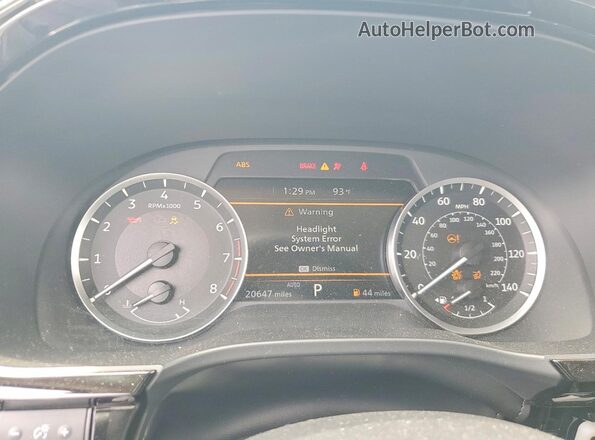 5N1DL1ES8RC355580 2024 INFINITI QX60 White Вид щитка приладів