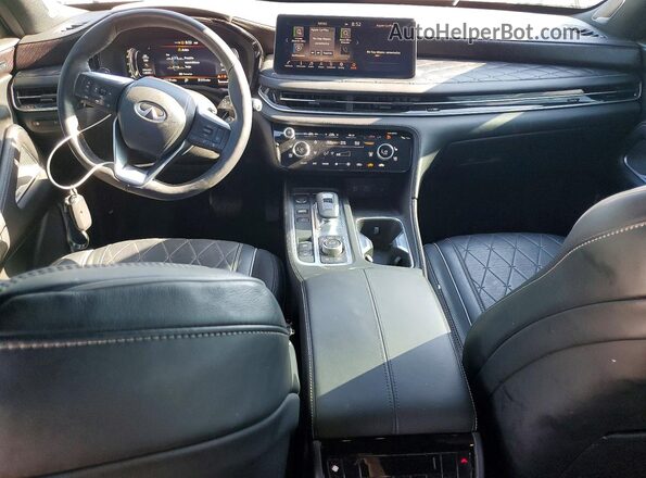5N1DL1HU0PC372044 2023 INFINITI QX60 Black Вид панелі приладів