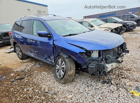 5N1DR2MM2JC665543 2018 NISSAN PATHFINDER Синий Передняя правая четверть