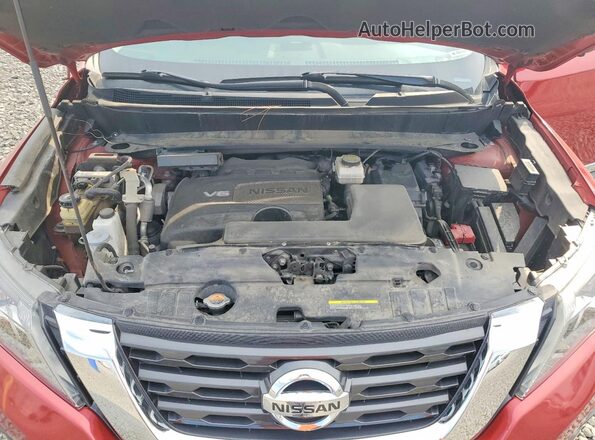 5N1DR2MM7HC611598 2017 NISSAN PATHFINDER Red Engine compartment view