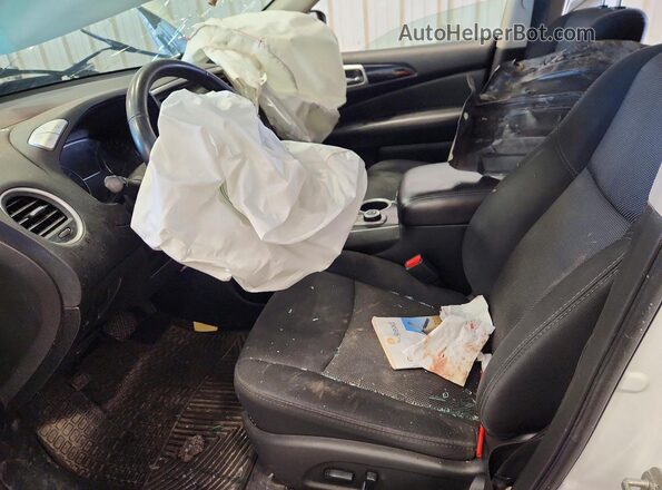 5N1DR2MM8KC640275 2019 NISSAN PATHFINDER White Vista interior delantera